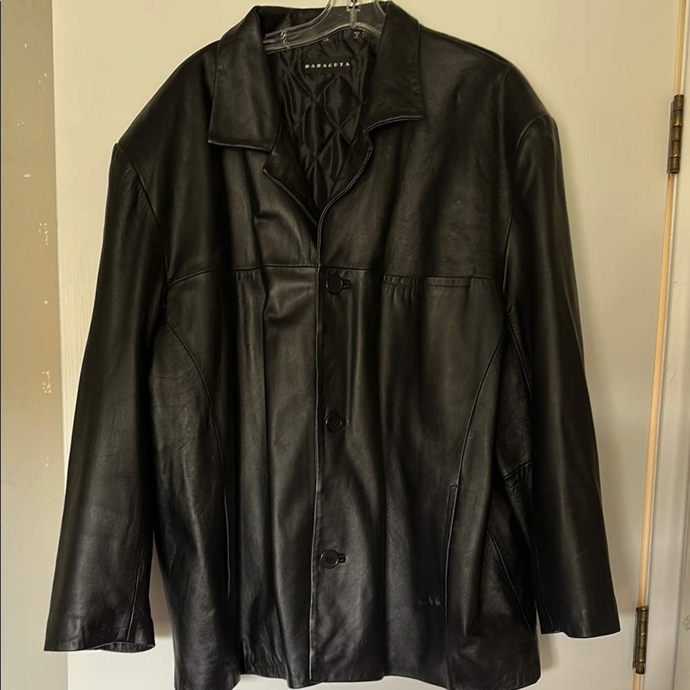 Men's Black Leather Jacket